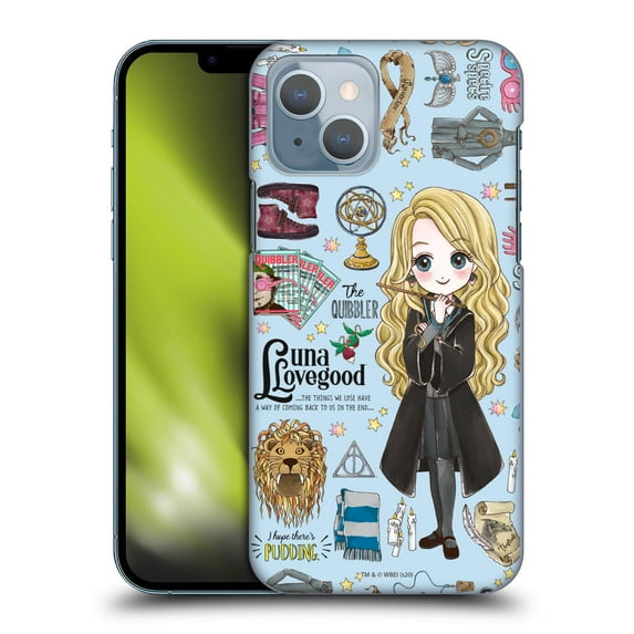 Head Case Designs Officially Licensed Harry Potter Deathly Hallows XXXVII Luna Pattern Hard Back Case Compatible with Apple iPhone 14