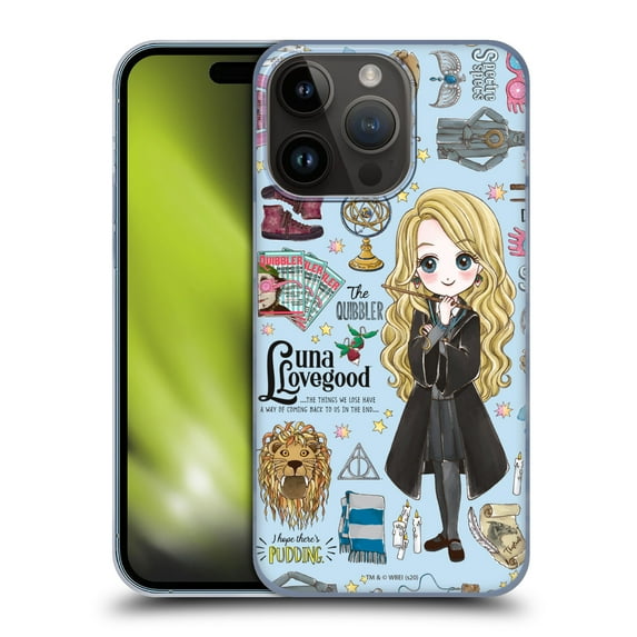 Head Case Designs Officially Licensed Harry Potter Deathly Hallows XXXVII Luna Pattern Hard Back Case Compatible with Apple iPhone 15 Pro