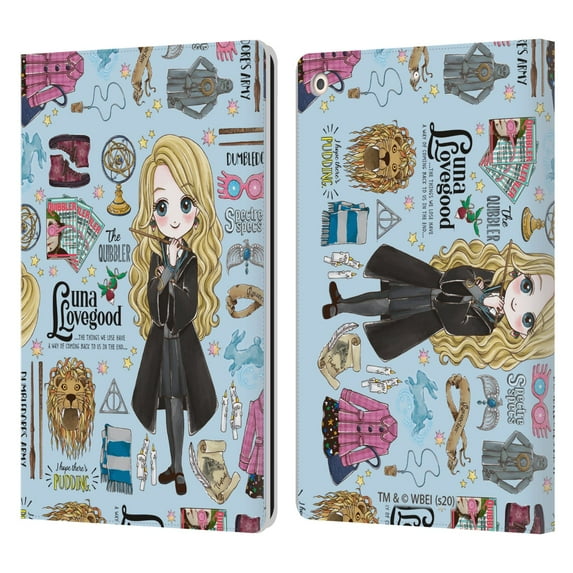 Head Case Designs Officially Licensed Harry Potter Deathly Hallows XXXVII Luna Pattern Leather Book Wallet Case Cover Compatible with Apple iPad 10.2 2019/2020/2021