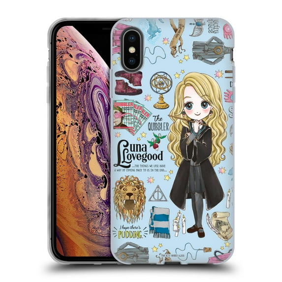Head Case Designs Officially Licensed Harry Potter Deathly Hallows XXXVII Luna Pattern Soft Gel Case Compatible with Apple iPhone XS Max