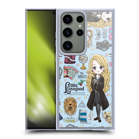 Head Case Designs Harry Potter Deathly Hallows XXXVII Luna Pattern Soft Gel Case for Samsung Galaxy S23 Ultra 5G