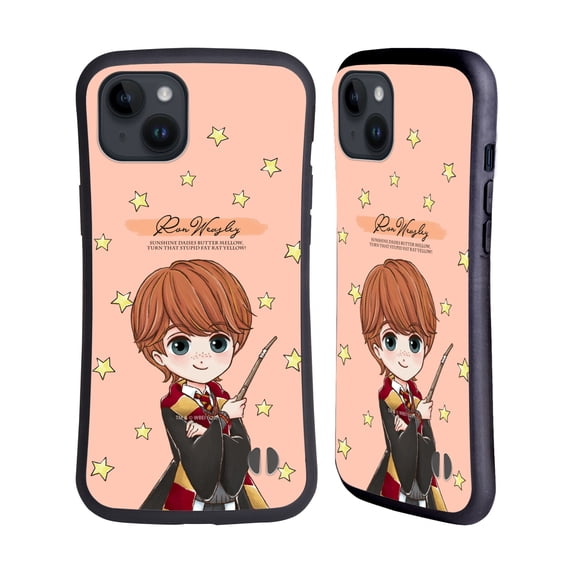 Head Case Designs Officially Licensed Harry Potter Deathly Hallows XXXVII Ron Weasley Hybrid Case Compatible with Apple iPhone 15 Plus