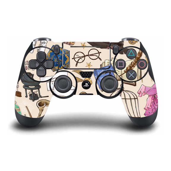 Head Case Designs Officially Licensed Harry Potter Graphics Hogwarts Pattern Vinyl Sticker Skin Decal Cover Compatible with Sony DualShock 4 Controller
