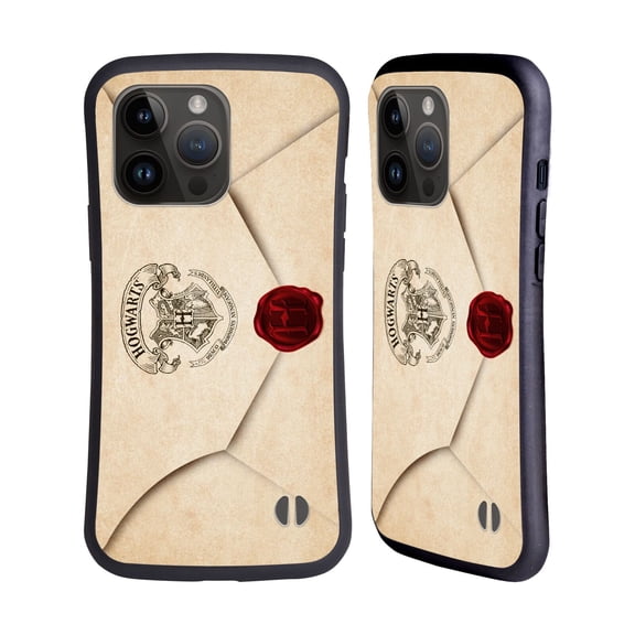 Head Case Designs Officially Licensed Harry Potter Hogwarts Letter Envelope Acceptance Parchment Hybrid Case Compatible with Apple iPhone 15 Pro Max