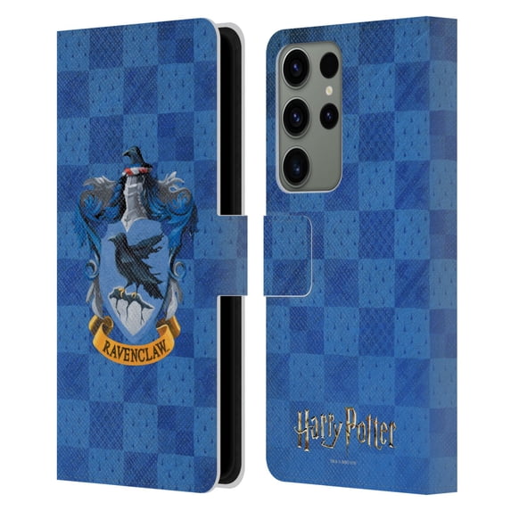 Head Case Designs Officially Licensed Harry Potter Prisoner Of Azkaban I Ravenclaw Crest Leather Book Wallet Case Cover Compatible with Samsung Galaxy S23 Ultra 5G