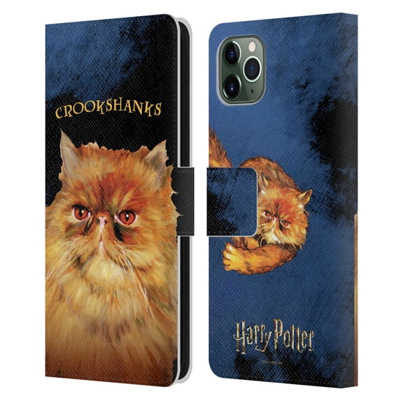 Head Case Designs Officially Licensed Harry Potter Prisoner Of Azkaban II Crookshanks Leather Book Wallet Case Cover Compatible with Apple iPhone 11 Pro Max