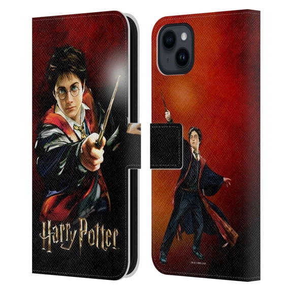 Head Case Designs Officially Licensed Harry Potter Prisoner Of Azkaban II Harry Portrait Leather Book Wallet Case Cover Compatible with Apple iPhone 15 Plus