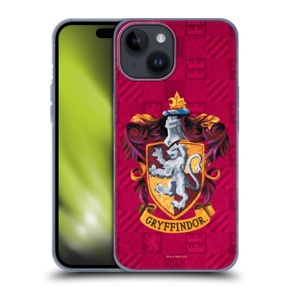 Head Case Designs Officially Licensed Harry Potter Prisoner Of Azkaban I Gryffindor Crest Soft Gel Case Compatible with Apple iPhone 15