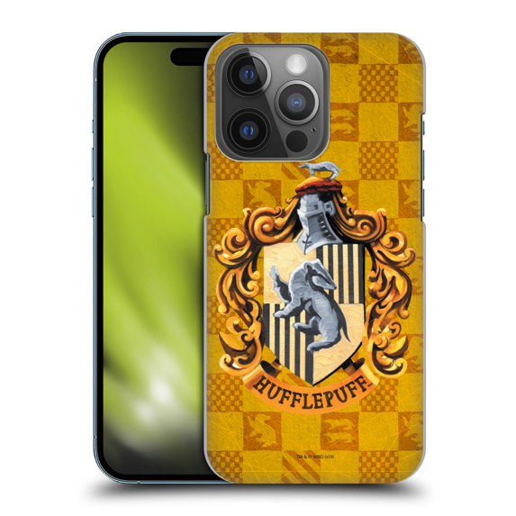 Head Case Designs Officially Licensed Harry Potter Prisoner Of Azkaban I Hufflepuff Crest Hard Back Case Compatible with Apple iPhone 14 Pro