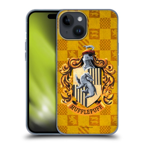 Head Case Designs Officially Licensed Harry Potter Prisoner Of Azkaban I Hufflepuff Crest Soft Gel Case Compatible with Apple iPhone 15