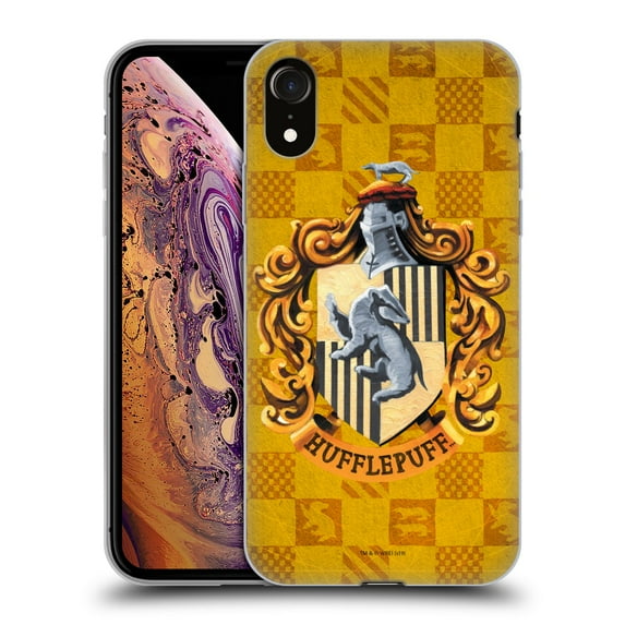 Head Case Designs Officially Licensed Harry Potter Prisoner Of Azkaban I Hufflepuff Crest Soft Gel Case Compatible with Apple iPhone XR