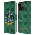 thumbnail image 1 of Head Case Designs Officially Licensed Harry Potter Prisoner Of Azkaban I Slytherin Crest Leather Book Wallet Case Cover Compatible with Apple iPhone 15 Pro, 1 of 6