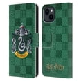 thumbnail image 1 of Head Case Designs Officially Licensed Harry Potter Prisoner Of Azkaban I Slytherin Crest Leather Book Wallet Case Cover Compatible with Apple iPhone 15, 1 of 6
