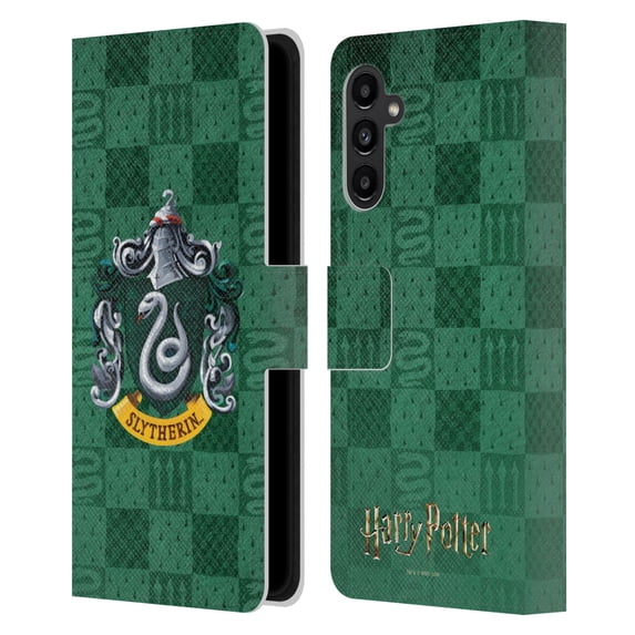 Head Case Designs Officially Licensed Harry Potter Prisoner Of Azkaban I Slytherin Crest Leather Book Wallet Case Cover Compatible with Samsung Galaxy A13 5G (2021)