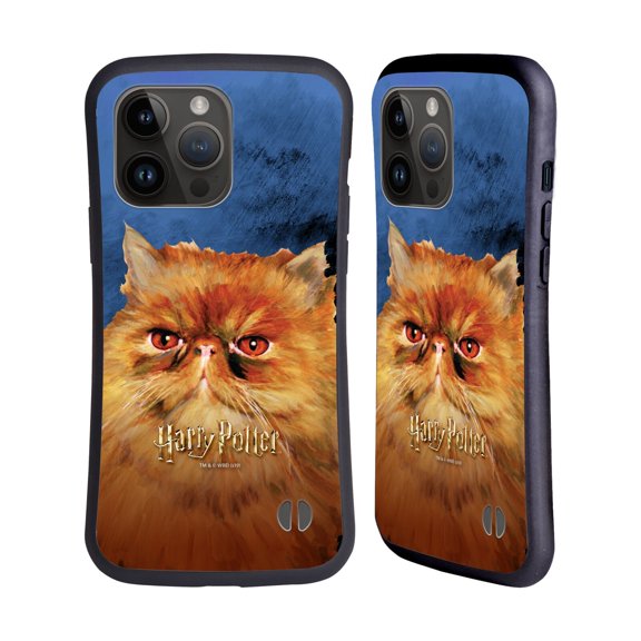 Head Case Designs Officially Licensed Harry Potter Prisoner Of Azkaban II Crookshanks Hybrid Case Compatible with Apple iPhone 15 Pro Max