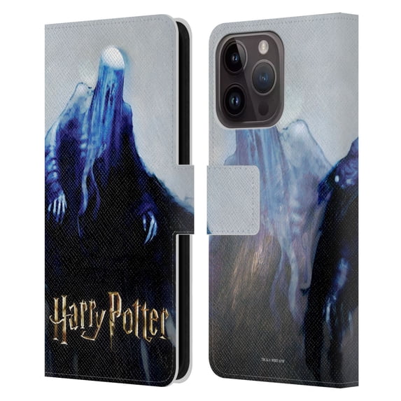 Head Case Designs Officially Licensed Harry Potter Prisoner Of Azkaban II Dementor Leather Book Wallet Case Cover Compatible with Apple iPhone 15 Pro