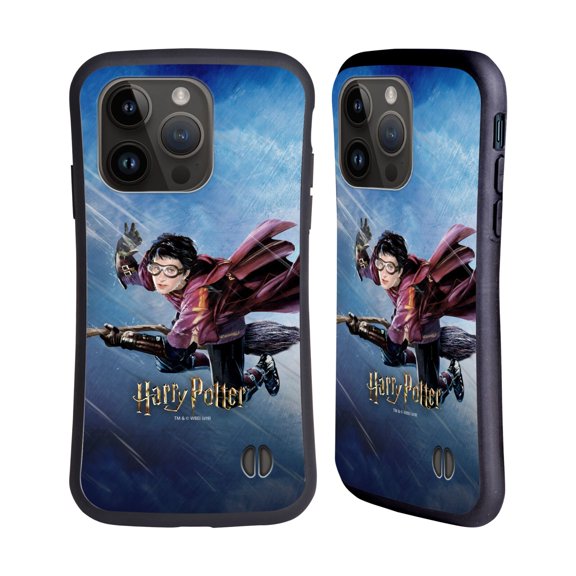 Head Case Designs Officially Licensed Harry Potter Prisoner Of Azkaban II Quidditch 1 Hybrid Case Compatible with Apple iPhone 15 Pro