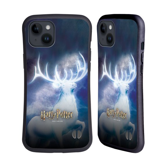Head Case Designs Officially Licensed Harry Potter Prisoner Of Azkaban II Stag Patronus Hybrid Case Compatible with Apple iPhone 15 Plus