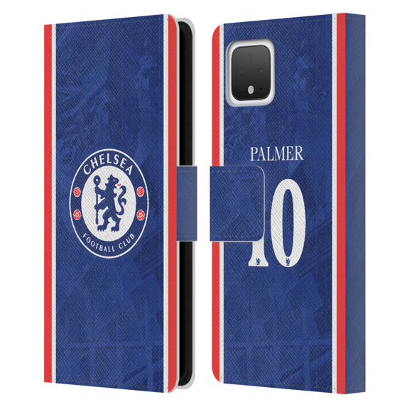 Head Case Designs Officially Licensed Chelsea Football Club 2025/26 Players Home Kit Cole Palmer Leather Wallet Case Compatible with Google Pixel 4