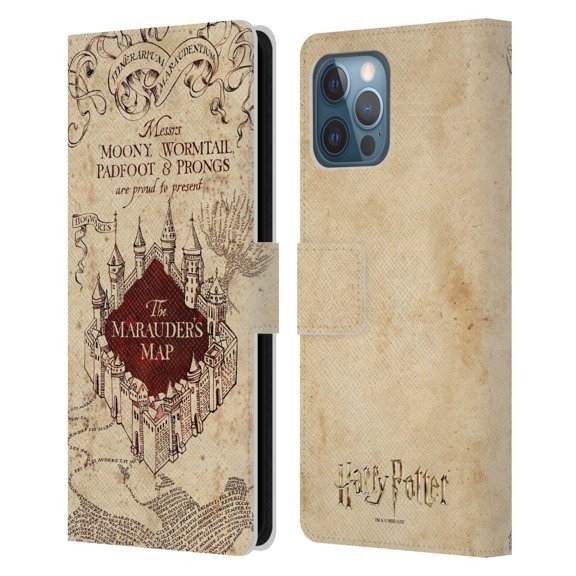 Head Case Designs Officially Licensed Harry Potter Prisoner Of Azkaban II The Marauder's Map Leather Book Wallet Case Cover Compatible with Apple iPhone 12 Pro Max