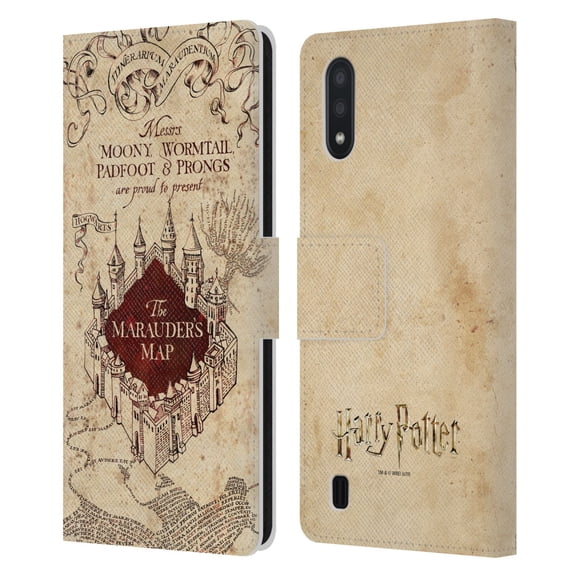 Head Case Designs Officially Licensed Harry Potter Prisoner Of Azkaban II The Marauder's Map Leather Book Wallet Case Cover Compatible with Samsung Galaxy A01 (2020)