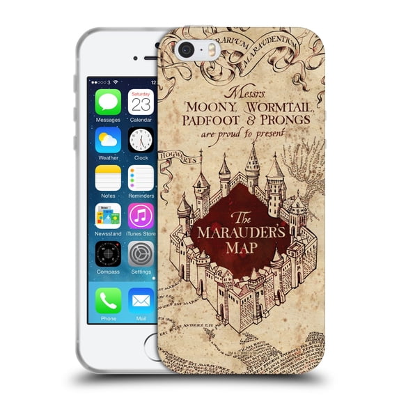 Head Case Designs Officially Licensed Harry Potter Prisoner Of Azkaban II The Marauder's Map Soft Gel Case Compatible with Apple iPhone 5 / 5s / iPhone SE 2016