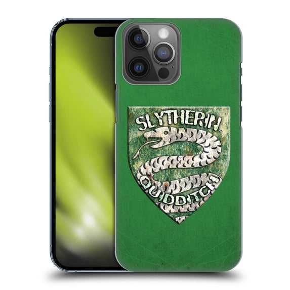 Head Case Designs Officially Licensed Harry Potter Prisoner Of Azkaban V Slytherin Quidditch Badge Hard Back Case Compatible with Apple iPhone 14 Pro Max