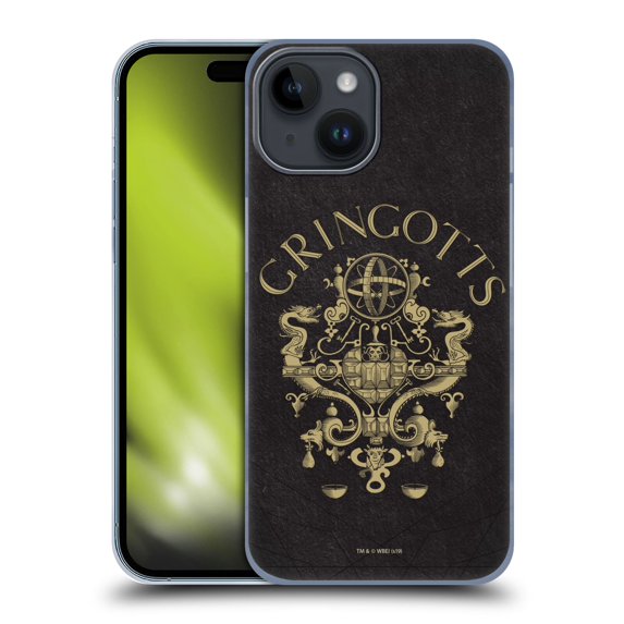 Head Case Designs Officially Licensed Harry Potter Sorcerer's Stone I Gringotts Crest Hard Back Case Compatible with Apple iPhone 15