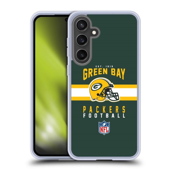 Head Case Designs NFL Green Bay Packers Graphics Helmet Typography Soft Gel Case for Samsung Galaxy S24 FE