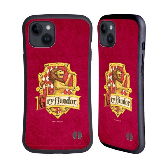 Head Case Designs Officially Licensed Harry Potter Sorcerer's Stone I Gryffindor Crest Hybrid Case Compatible with Apple iPhone 15 Plus