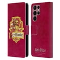 thumbnail image 1 of Head Case Designs Officially Licensed Harry Potter Sorcerer's Stone I Gryffindor Crest Leather Book Wallet Case Cover Compatible with Samsung Galaxy S22 Ultra 5G, 1 of 6