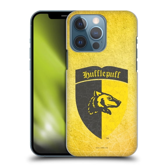 Head Case Designs Officially Licensed Harry Potter Sorcerer's Stone I Hufflepuff Crest Hard Back Case Compatible with Apple iPhone 13 Pro