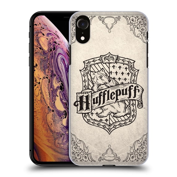 Head Case Designs Officially Licensed Harry Potter Sorcerer's Stone I Hufflepuff Parchment Hard Back Case Compatible with Apple iPhone XR