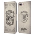 thumbnail image 1 of Head Case Designs Officially Licensed Harry Potter Sorcerer's Stone I Hufflepuff Parchment Leather Book Wallet Case Compatible with Apple iPhone 7 Plus / iPhone 8 Plus, 1 of 6