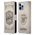 thumbnail image 1 of Head Case Designs Officially Licensed Harry Potter Sorcerer's Stone I Hufflepuff Parchment Leather Book Wallet Case Cover Compatible with Apple iPhone 13 Pro Max, 1 of 6