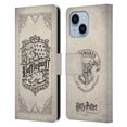 thumbnail image 1 of Head Case Designs Officially Licensed Harry Potter Sorcerer's Stone I Hufflepuff Parchment Leather Book Wallet Case Cover Compatible with Apple iPhone 14 Plus, 1 of 6
