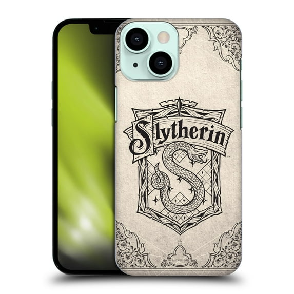 Head Case Designs Officially Licensed Harry Potter Sorcerer's Stone I Slytherin Parchment Hard Back Case Compatible with Apple iPhone 13 Mini