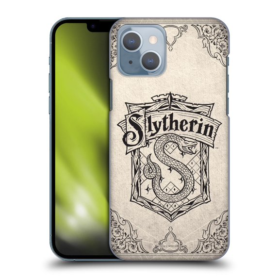 Head Case Designs Officially Licensed Harry Potter Sorcerer's Stone I Slytherin Parchment Hard Back Case Compatible with Apple iPhone 14