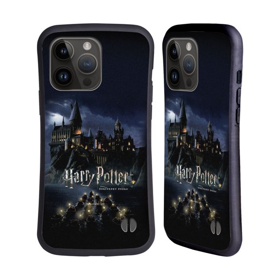 Head Case Designs Officially Licensed Harry Potter Sorcerer's Stone II Castle Hybrid Case Compatible with Apple iPhone 15 Pro Max