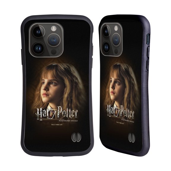 Head Case Designs Officially Licensed Harry Potter Sorcerer's Stone II Hermione Granger Hybrid Case Compatible with Apple iPhone 15 Pro