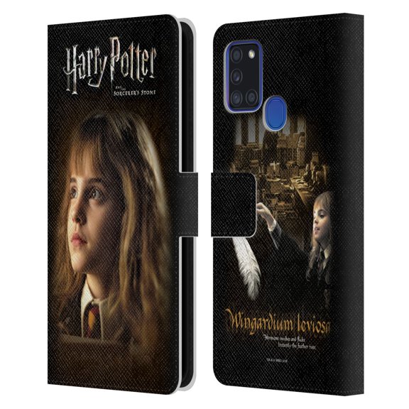Head Case Designs Officially Licensed Harry Potter Sorcerer's Stone II Hermione Granger Leather Book Wallet Case Cover Compatible with Samsung Samsung Galaxy A21s (2020)