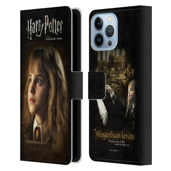 Head Case Designs Officially Licensed Harry Potter Sorcerer's Stone II Hermione Granger Leather Book Wallet Case Cover Compatible with Apple iPhone 13 Pro Max