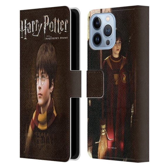 Head Case Designs Officially Licensed Harry Potter Sorcerer's Stone II Scarf Leather Book Wallet Case Cover Compatible with Apple iPhone 13 Pro Max