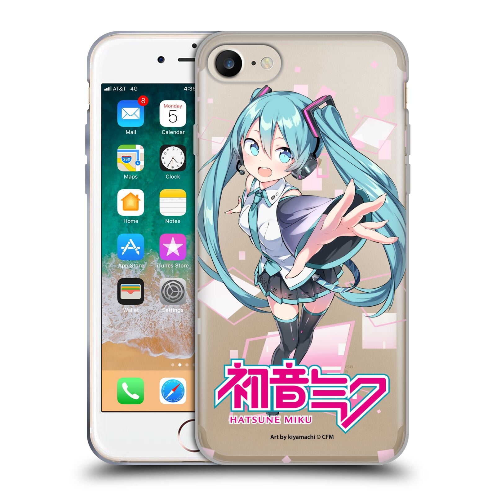 Head Case Designs Officially Licensed Hatsune Miku Graphics Cute Soft Gel  Case Compatible with Apple iPhone 7 / 8 / SE 2020 & 2022