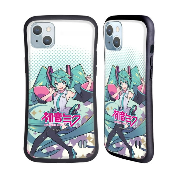Head Case Designs Officially Licensed Hatsune Miku Graphics Pastels Hybrid Case Compatible with Apple iPhone 14 Plus