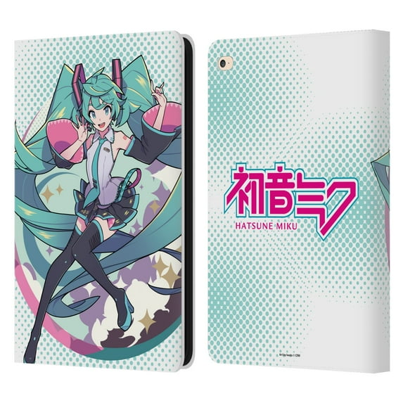 Head Case Designs Officially Licensed Hatsune Miku Graphics Pastels Leather Book Wallet Case Cover Compatible with Apple iPad Air 2 (2014)