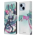 thumbnail image 1 of Head Case Designs Officially Licensed Hatsune Miku Graphics Pastels Leather Book Wallet Case Cover Compatible with Apple iPhone 14 Plus, 1 of 6