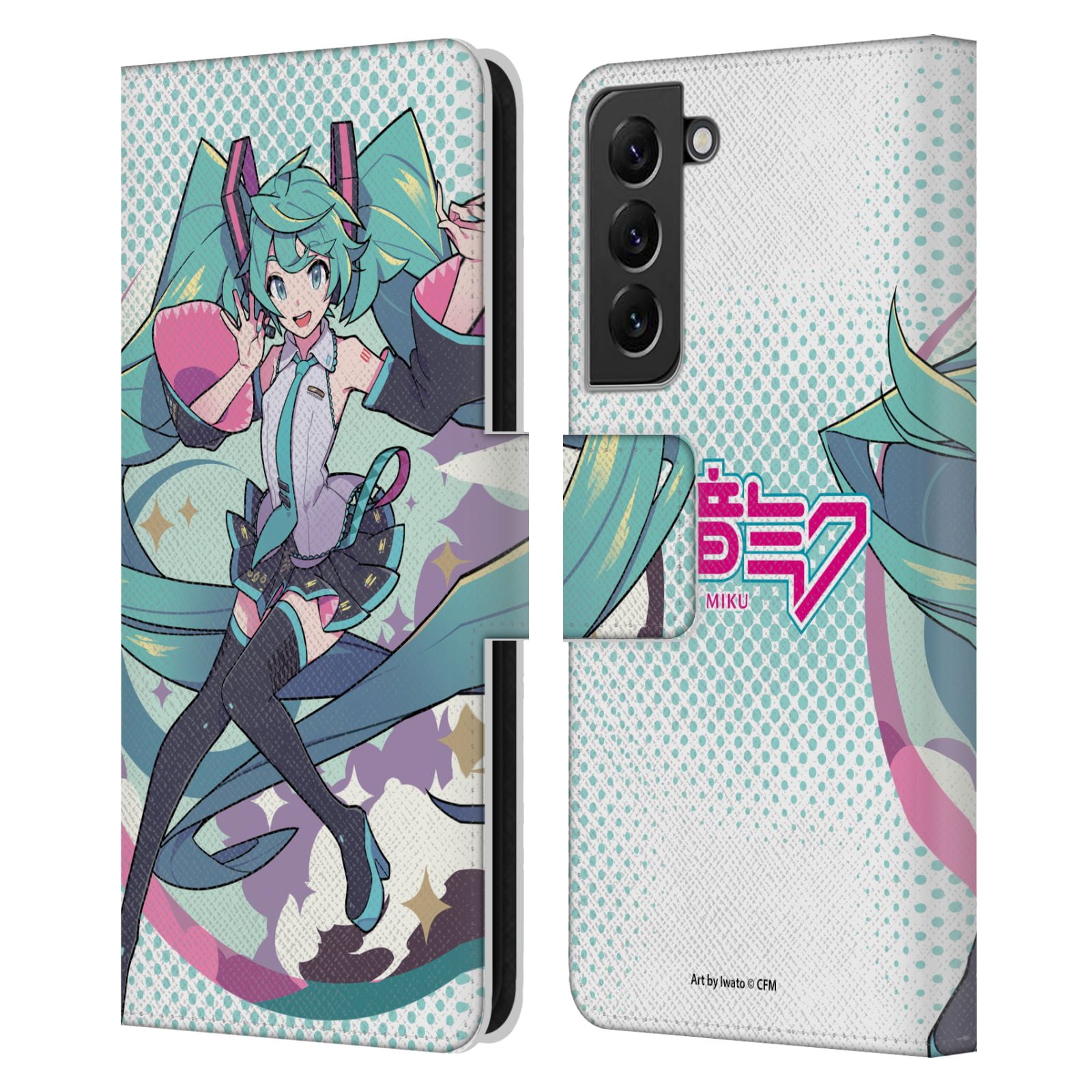 Head Case Designs Licenza Ufficiale Hatsune Miku Characters Cantanti Virtuali Custodia Portafoglio in Pelle Compatibile con Samsung Galaxy A21s (2020
