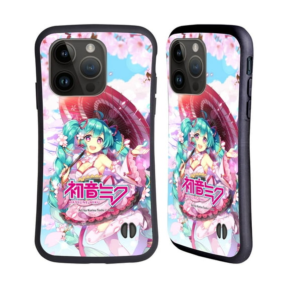 Head Case Designs Officially Licensed Hatsune Miku Graphics Sakura Hybrid Case Compatible with Apple iPhone 15 Pro