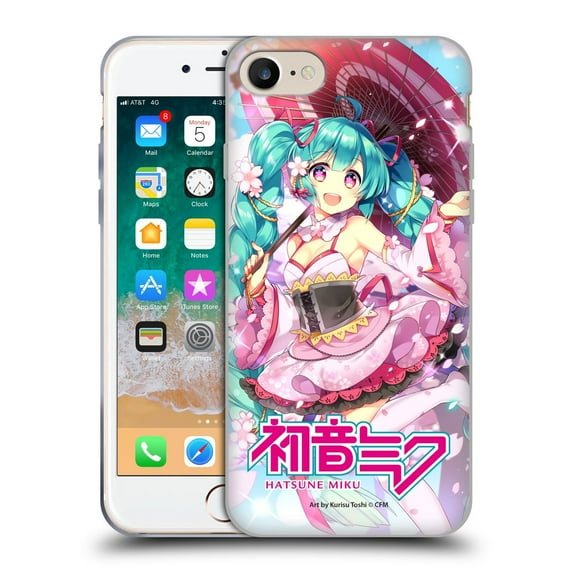 Head Case Designs Hatsune Miku Graphics Sakura Soft Gel Case for Apple iPhone 7 / 8 / SE 2020 & 2022